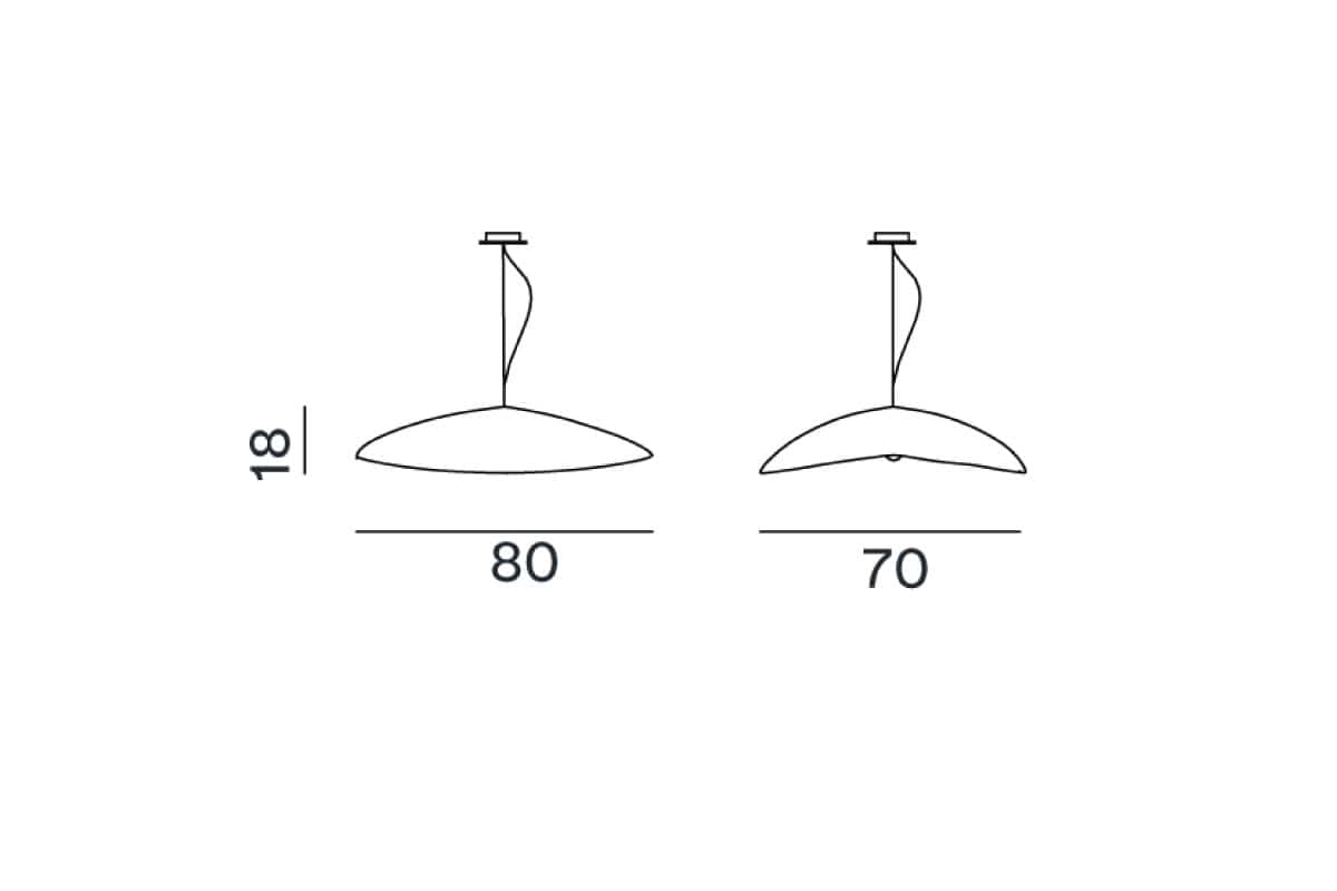 W80 D70 H18cm