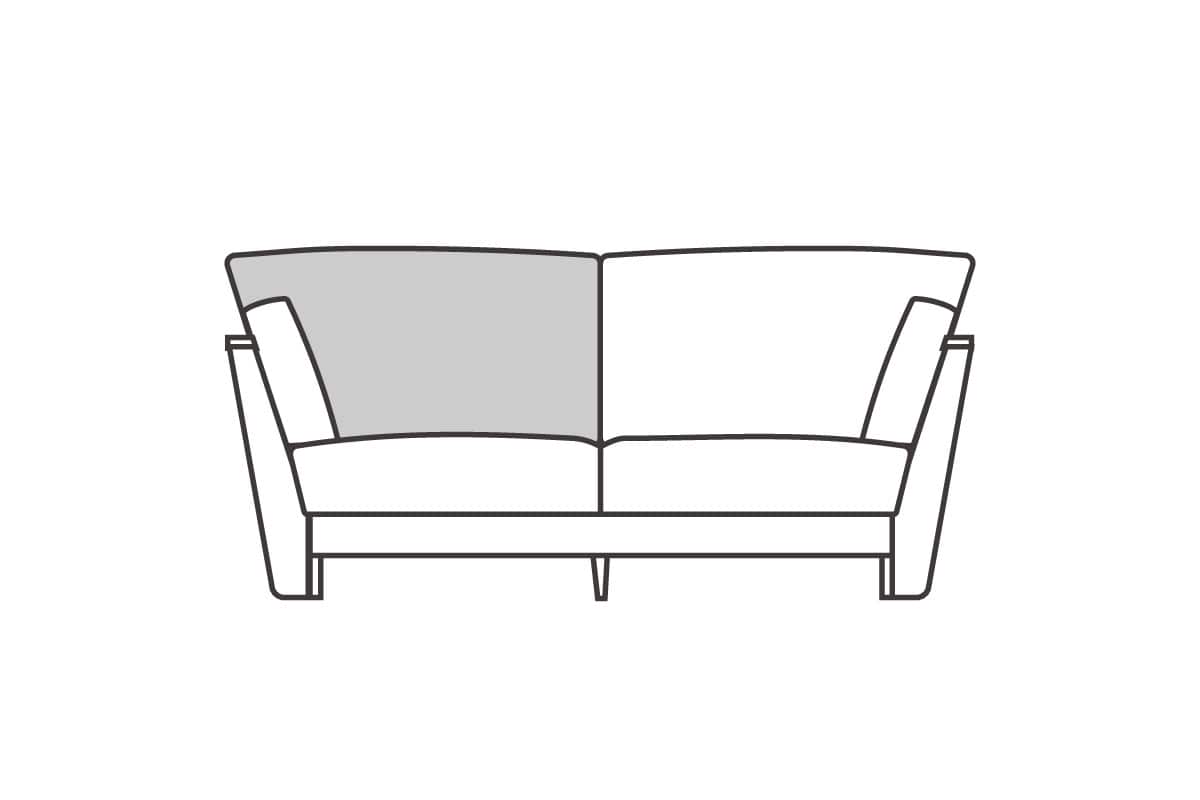 2シーター180用　背クッション中材（片側単品）