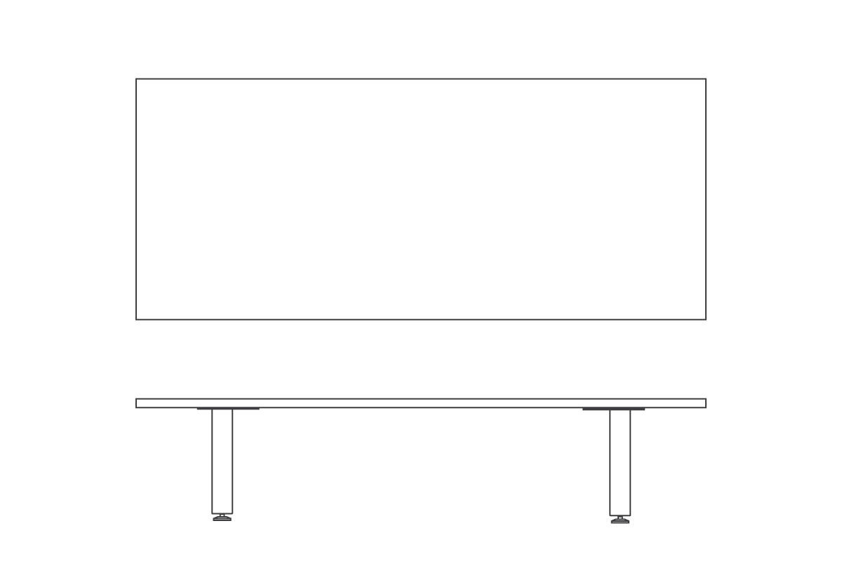 W 200cm × D 85cm