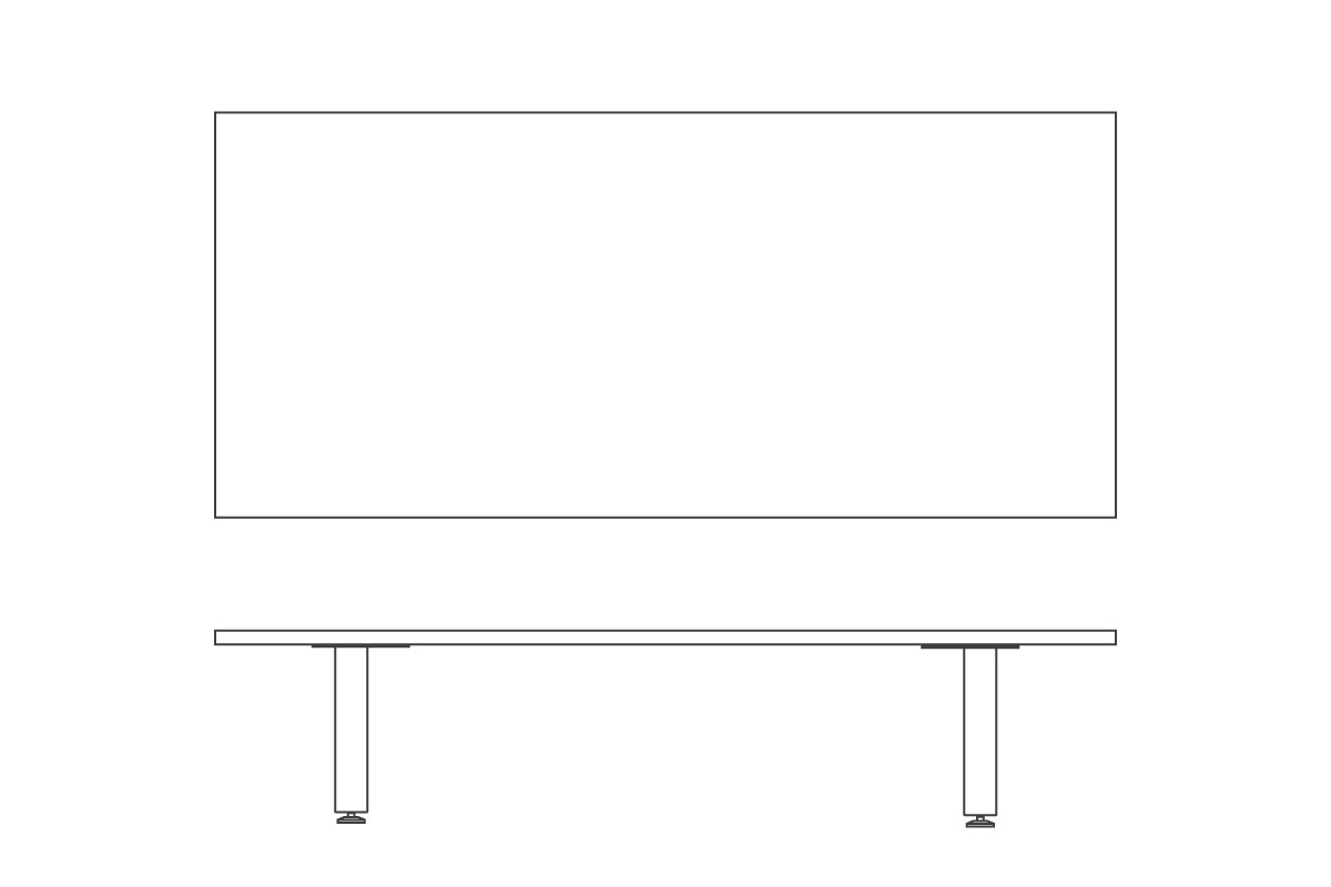 W 200cm × D 90cm