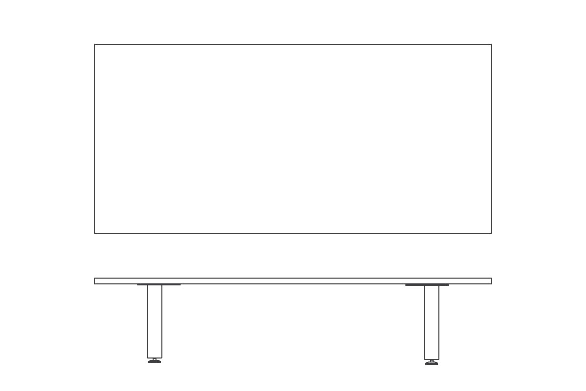 W 200cm × D 95cm