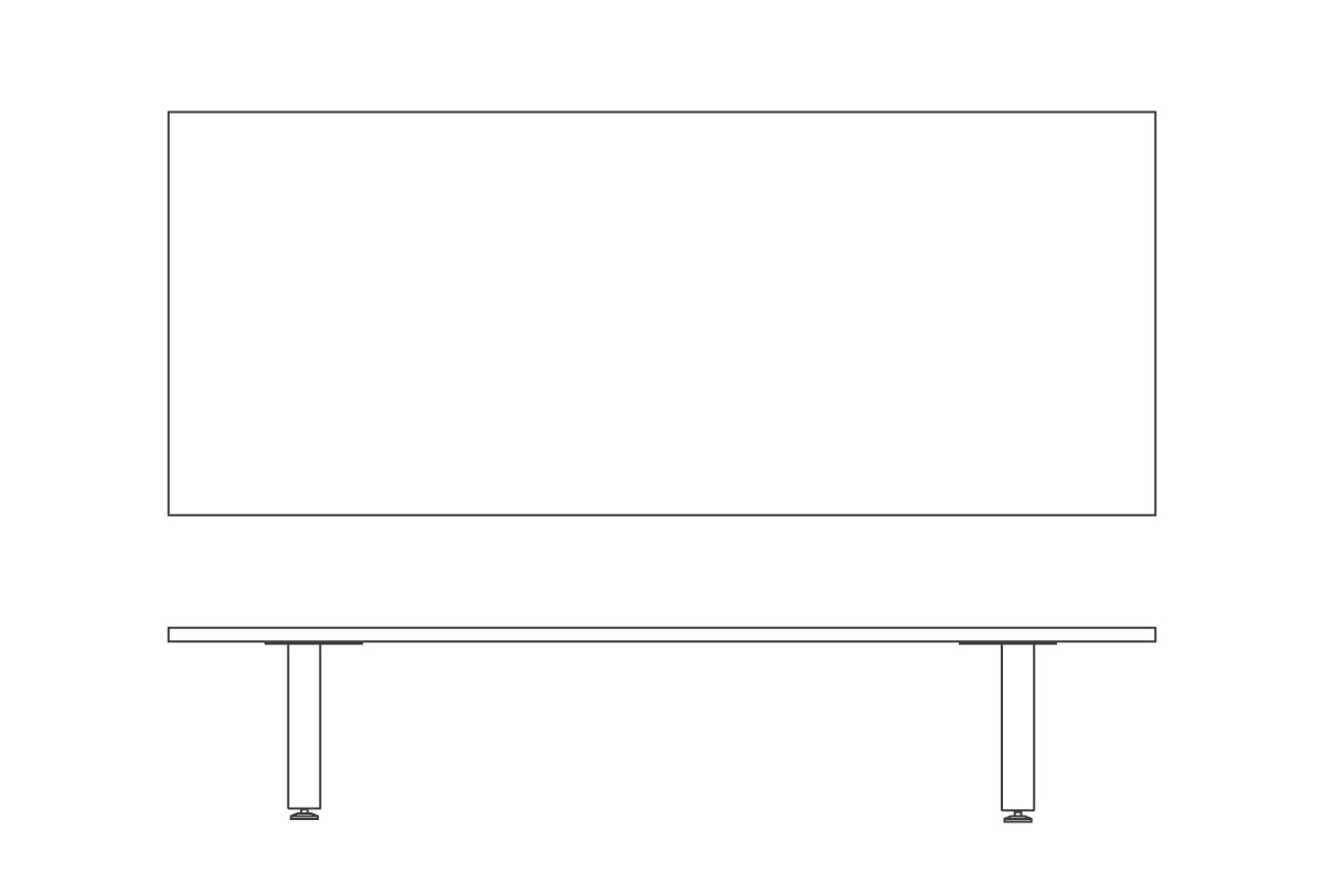W 220cm × D 90cm