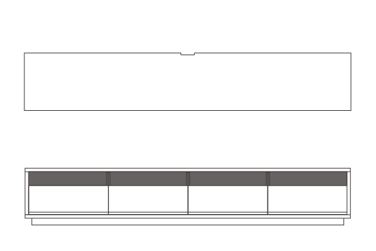 W240cm × D38cm