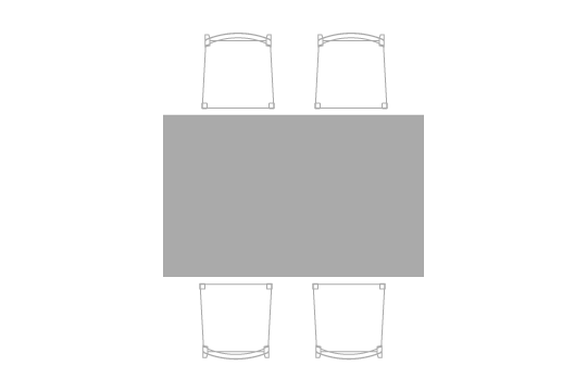W 160cm × D 100cm