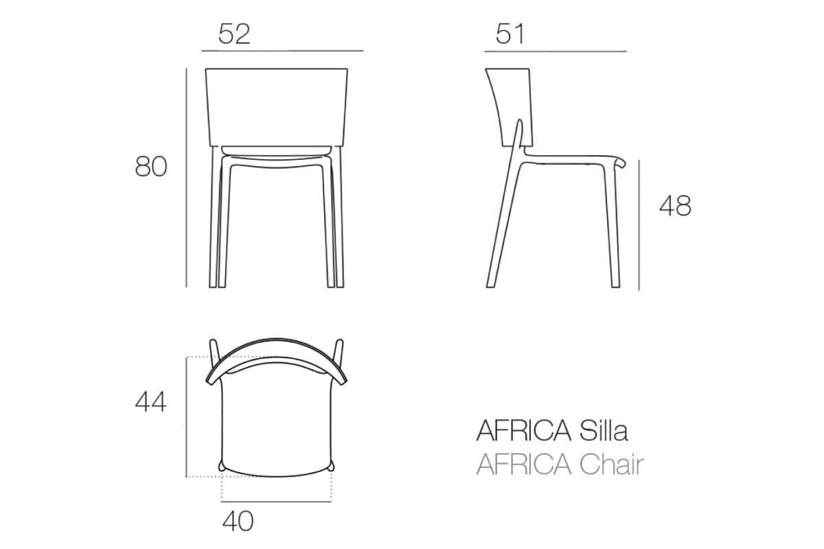 VONDOM | AFRICA DINING CHAIR 65036