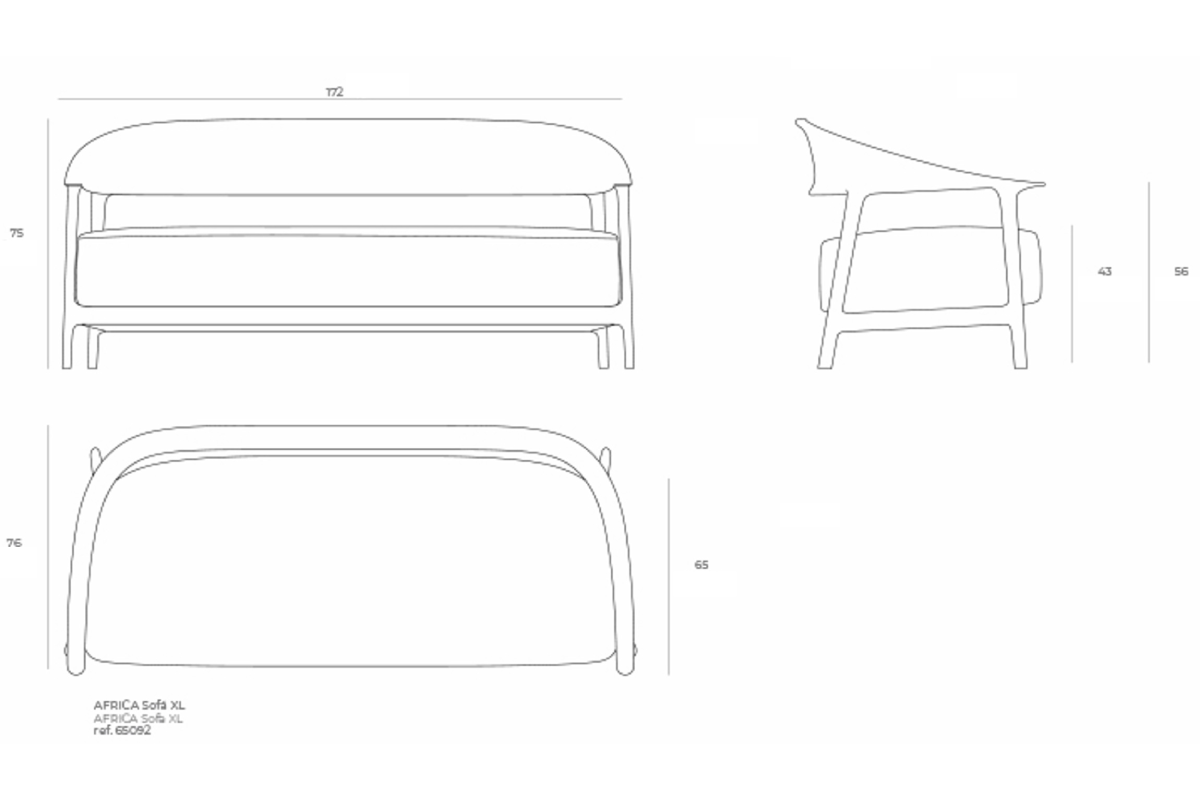VONDOM | AFRICA SOFA 1720 65092 W172cm