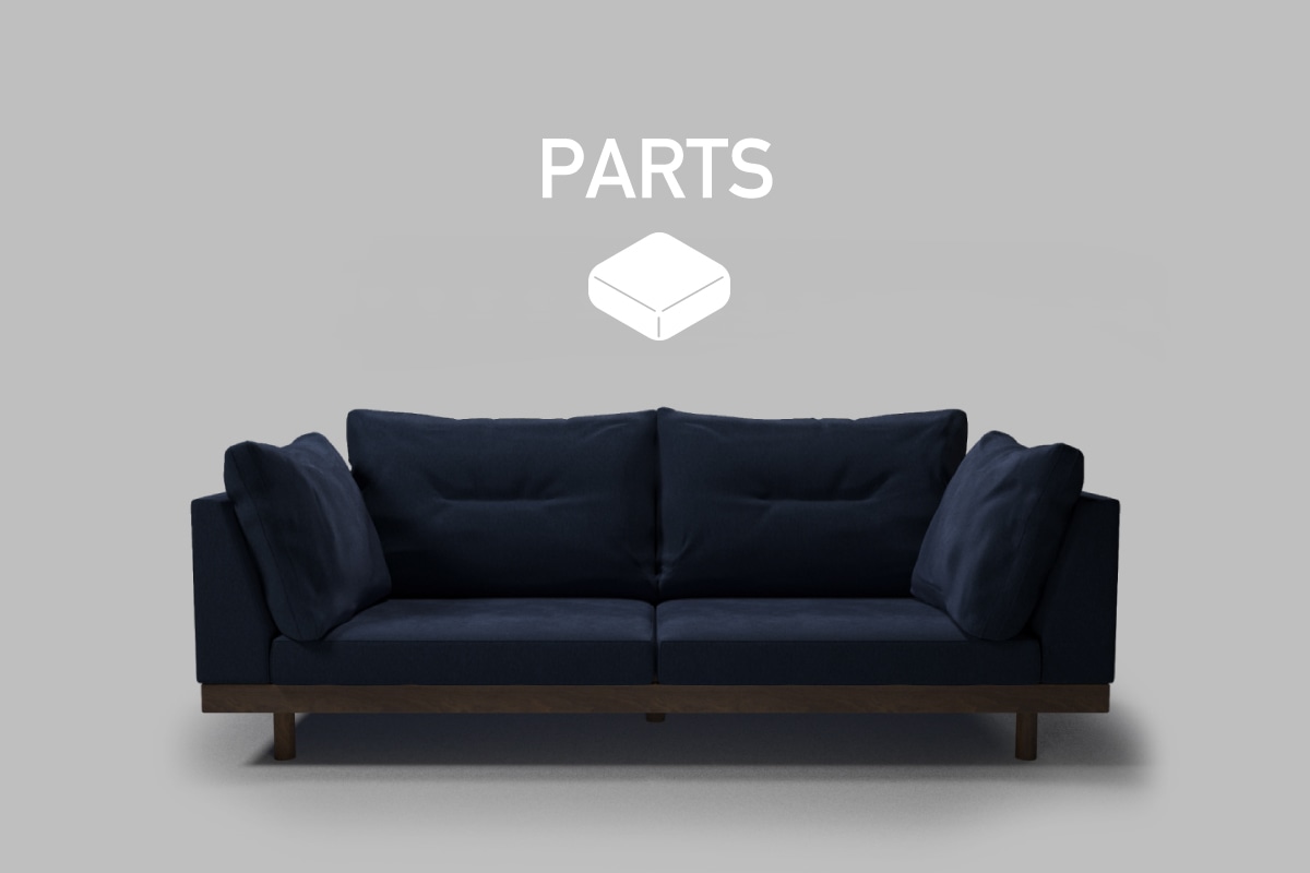 DANISH GRANDE SOFA PARTS ダブルアーム3シーター215 座クッション中材（片側単品）