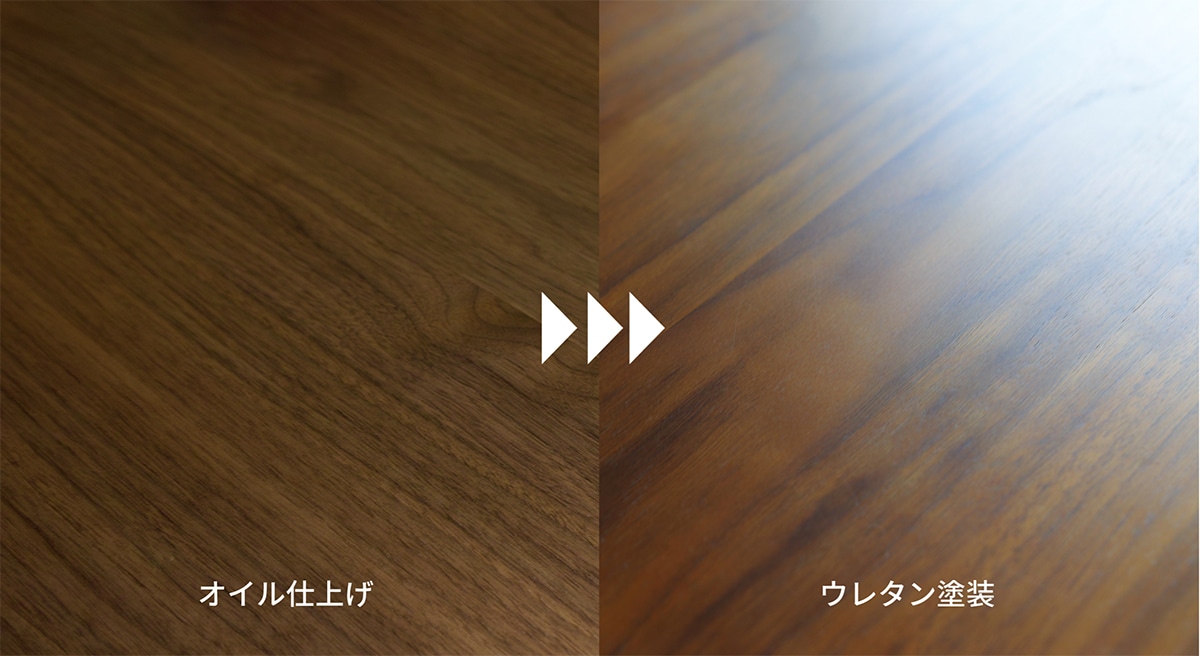 ウレタン塗装テーブル メンテナンス（オイル仕上げをウレタン塗装に再塗装）W140cmまで W140cmまで