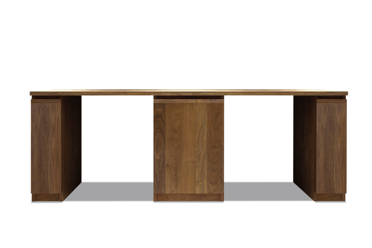 NOTE SYSTEM DESK SET 天板200キャビネット45左開き+キャビネット20左開き+キャビネット20右開き