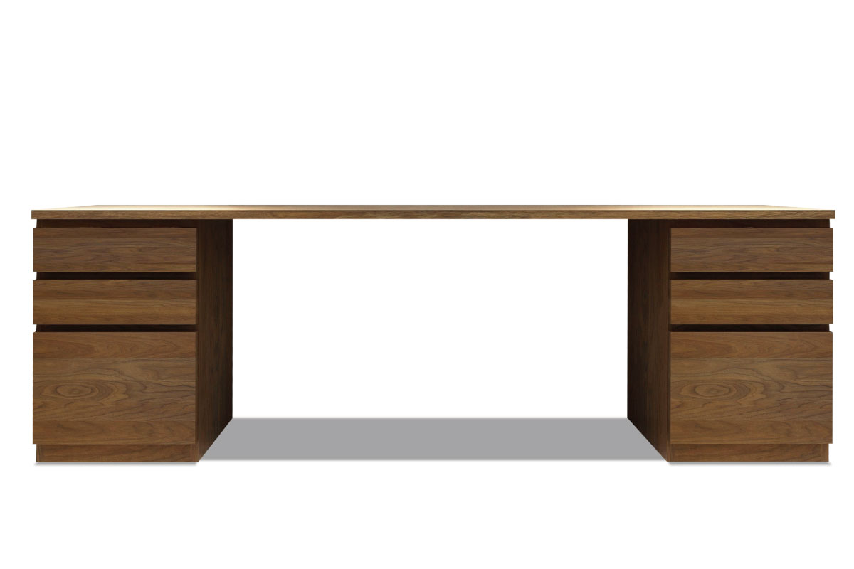 NOTE SYSTEM DESK SET 天板220cm+ドロワーズ45+ドロワーズ45